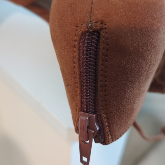 Style & Co Cognac Color  Tie Up Feature Heeled Sandals - Picture 7 of 8